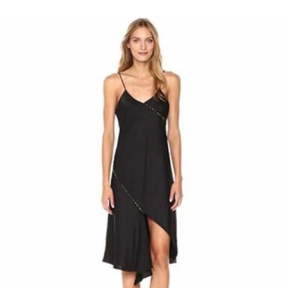 Sam Edelman Black Dress with Leopard seams